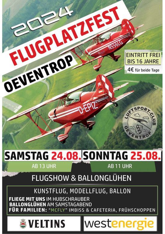 Plakat Flugplatzfest 2024